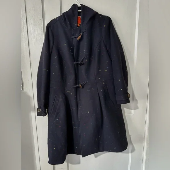 Modcloth Speckled Swing Coat with Toggles, size 1x - Picture 4 of 7